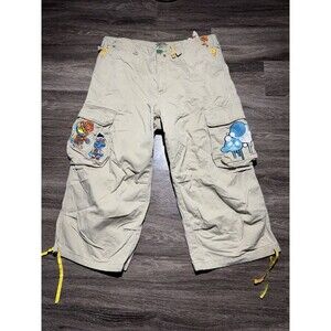 Miskeen Men’s Belted Cargo Shorts Mens 38 Fabric Belt Streetwear